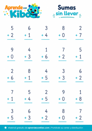 Ficha sumas sin llevar