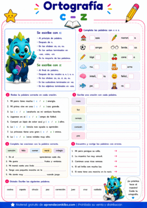 Ficha de ortografía