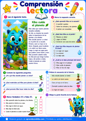 Ficha de comprensión lectora