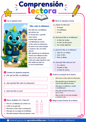 Ficha de comprensión lectora